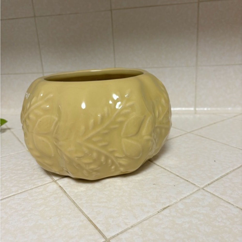 Yellow Pastel  Ceramic Harvest/Floral  Planter